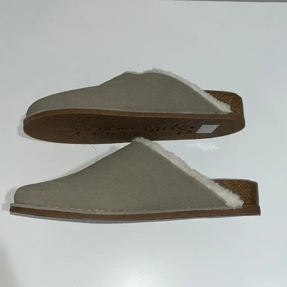 NWOT Splendid Women's‎ Cora Faux Shearling Lined Leather Mule Sz 8 Slip On Cozy - Picture 4 of 6